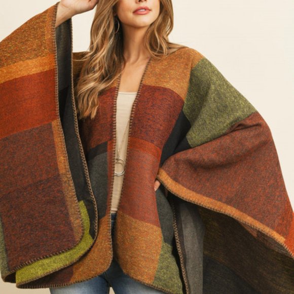 MODA ME COUTURE Sweaters - FALL INSPO WRAP / PONCHO / SHAWL